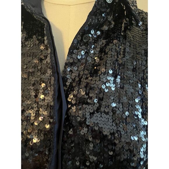 J. CREW Collection Classic-Fit Sequin Shirt Button Down Top Blouse Size 6. - Picture 7 of 9